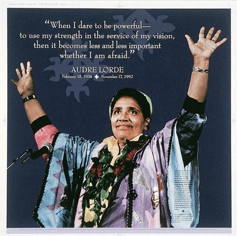 poster with a quotation from poet Audre Lorde